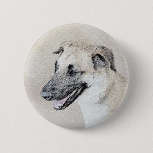 Chinook (Helikopter ars) schilderen - hond kunst Ronde Button 5,7 Cm