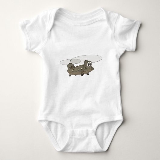 Chinook Helikopter Cartoon Romper (Voorkant)
