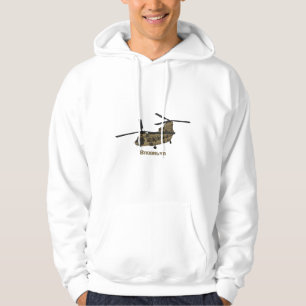 Chinook militair helikopter illustratie hoodie