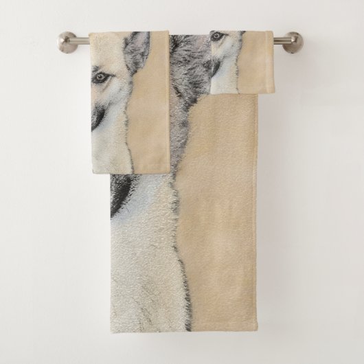 Chinook (Oreilles Pointées) Peinture - Art Chien o (En situation)