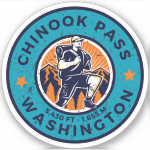 Chinook Pass Wandelen Californië Trials Sticker