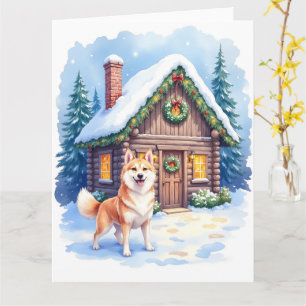 Chinook Rustic Blokhut Kerst Kunst Kaart