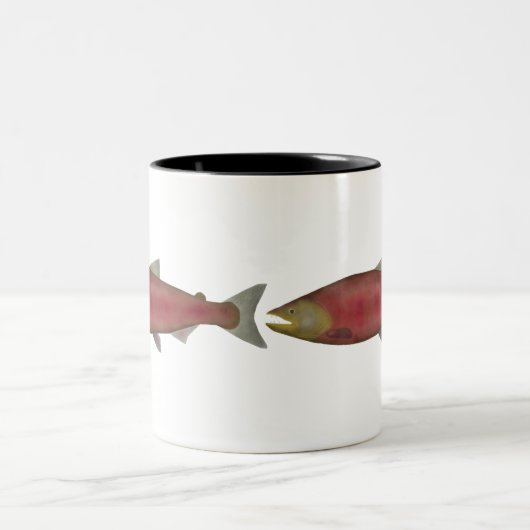 Chinook Salmon - Spawn Phase Two-Tone Coffee Mok (Center)