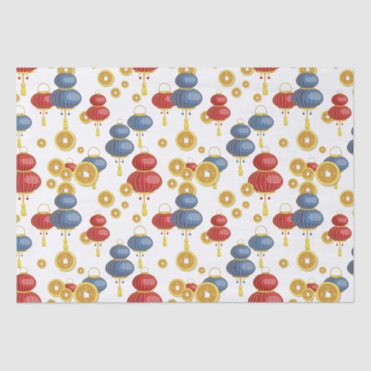 Chinses Happy Nieuwjaar Tissuepapier (Voorkant)