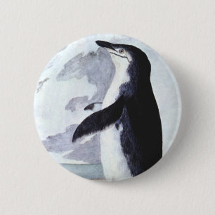 Chinstrap Penguin, vogels uit Antarctica Ronde Button 5,7 Cm