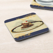 Chintz Cup Saucer Cacao Victoriaans Elegant Bier Onderzetter (Linkerzijde)