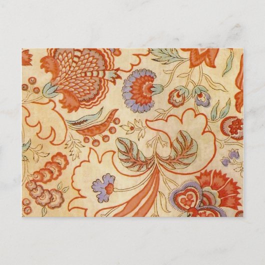 Chintz Paisley Antiek Floral Pattern Briefkaart (Voorkant)