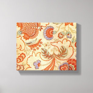 Chintz Paisley Antiek Floral Pattern Canvas Afdruk