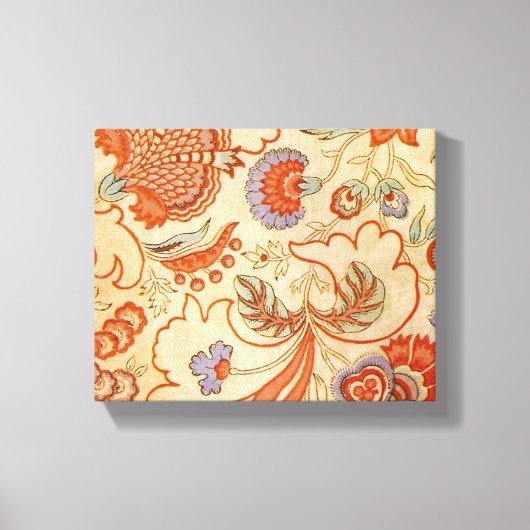 Chintz Paisley Antiek Floral Pattern Canvas Afdruk (Voorkant)
