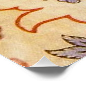 Chintz Paisley Antiek Floral Pattern Perfect Poster (Hoek)