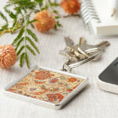 Chintz Paisley Antiek Floral Pattern Sleutelhanger (Zijkant)