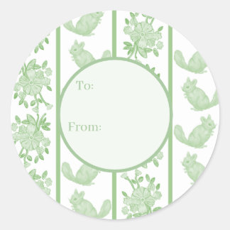 Chintzy Chinchilla Cadeau Sticker (Groen)