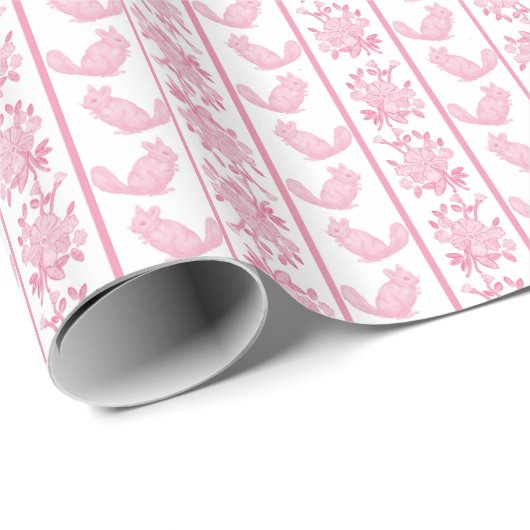 Chintzy Chinchilla-inpakpapier (roze) Cadeaupapier (Rol Hoek)
