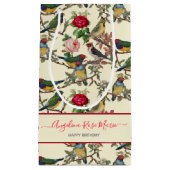 Chintzy Victoriaans Scrapbook Birds Design Klein Cadeauzakje (Voorkant)