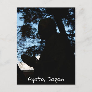 Chion-in tempelbeeld silhouette, Kyoto, Japan Briefkaart