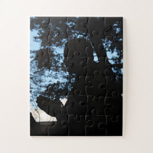 Chion-in tempelbeeld silhouette, Kyoto, Japan Legpuzzel