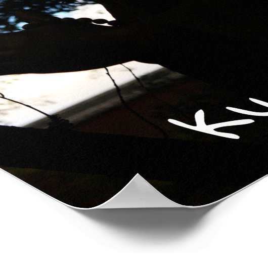 Chion-in tempelbeeld silhouette, Kyoto, Japan Poster (Hoek)