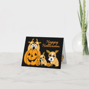 Chiot 4 de chiwawa de carte de Halloween