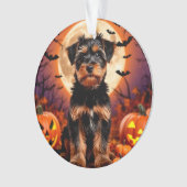 Chiot adorable avec fond Halloween (devant)