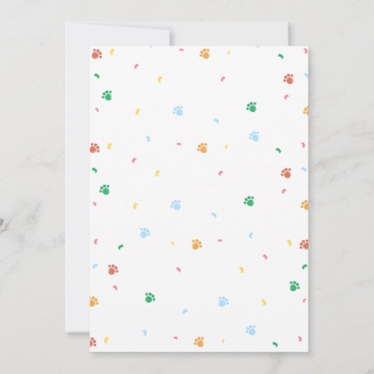 Chiot Anniversaire Invitation Chien Partie Pawty (Dos)