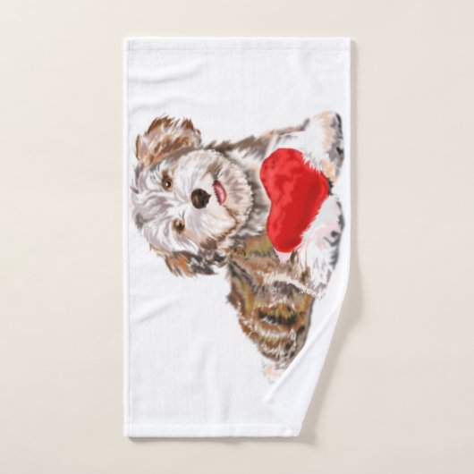 Chiot avec cadeau de coeur pour vous ensemble de s (Serviette à main)