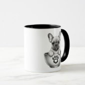 Chiot Bouledogue Français Tasse à Thé (Devant droit)