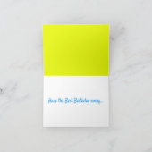 Chiot Casquette Anniversaire - Carte de voeux plié (Intérieur)