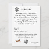 chiot chien mignon invitations de 4e anniversaire (Dos)