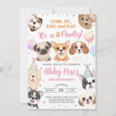 Chiot, chiots, invitation à l'anniversaire de la p (Devant)