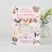 Chiot, chiots, invitation à l'anniversaire de la p (Debout devant)