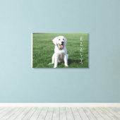 Chiot cutest sur toile (Insitu (Plancher de Bois))