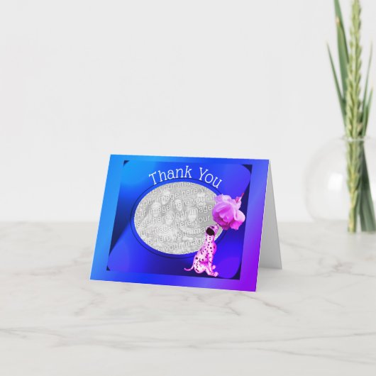 Chiot dalmate Et Carte photo Rose De Merci (Devant)