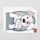 Chiot dans une carte postale boîte aux lettres (Devant / Derrière)
