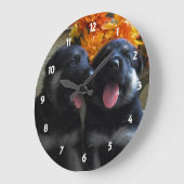 Chiot de berger allemand : Horloge murale (Angle)