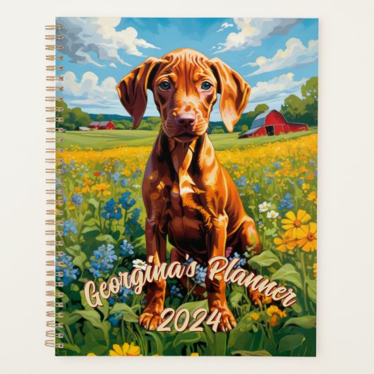 Chiot De Charme Vizsla, Inspiré Par La Nature (Devant)