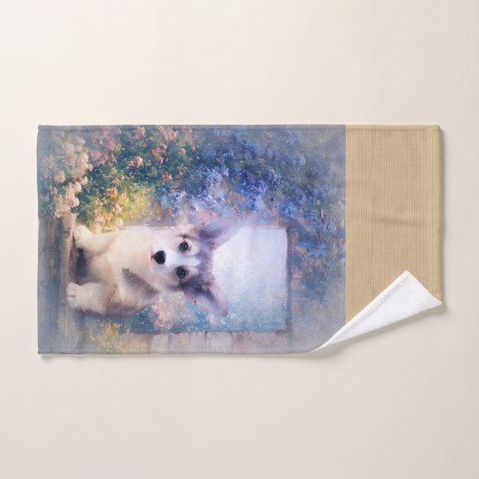 Chiot de corgi (Serviette à main)