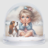 Chiot de poche de fille et de basset (Avant)