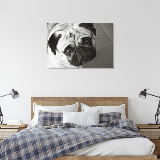 Chiot de Pug sur la toile (Insitu(Chambre))