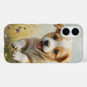 Chiot en jeu dans le champ iPhone / coque ipad (Verso (horizontal))