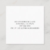 Chiot et livre Carte de visite de l'auteur pour en (Dos)