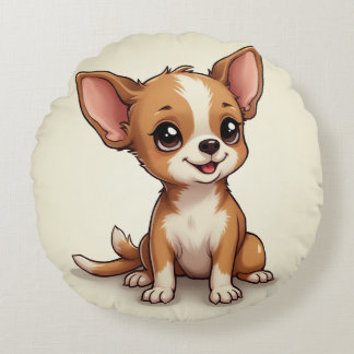chiot et os Coussin rond (Baby Chihuahua)