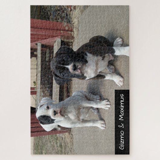 Chiot fait sur commande de boxeur de puzzles (Vertical)