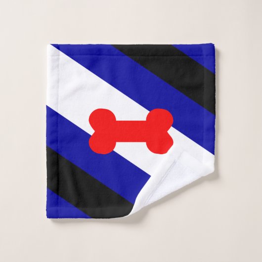 Chiot Jouer à la fierté drapeau (Gant de toilette)