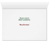 Chiot maltais blanc dans le panier Carte de Noël (Intérieur Horizontal (Bas))