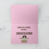 Chiot nièce dans boîte Carte d'anniversaire (Intérieur)