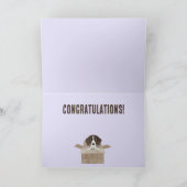 Chiot pointeur dans boîte Carte d'anniversaire (Intérieur)