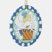 Chiot précieux de premier ornement de Noël du bébé (Droite)