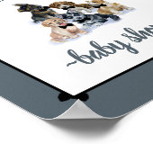 Chiot pur | Élégante Affiche de bienvenue Baby sho (Coin)