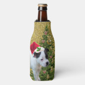 Chiot robuste avec sapin de Noël, Glacière de bout (Bottle Devant)