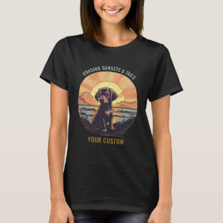 Chiot vintage au T-shirt Sunset
